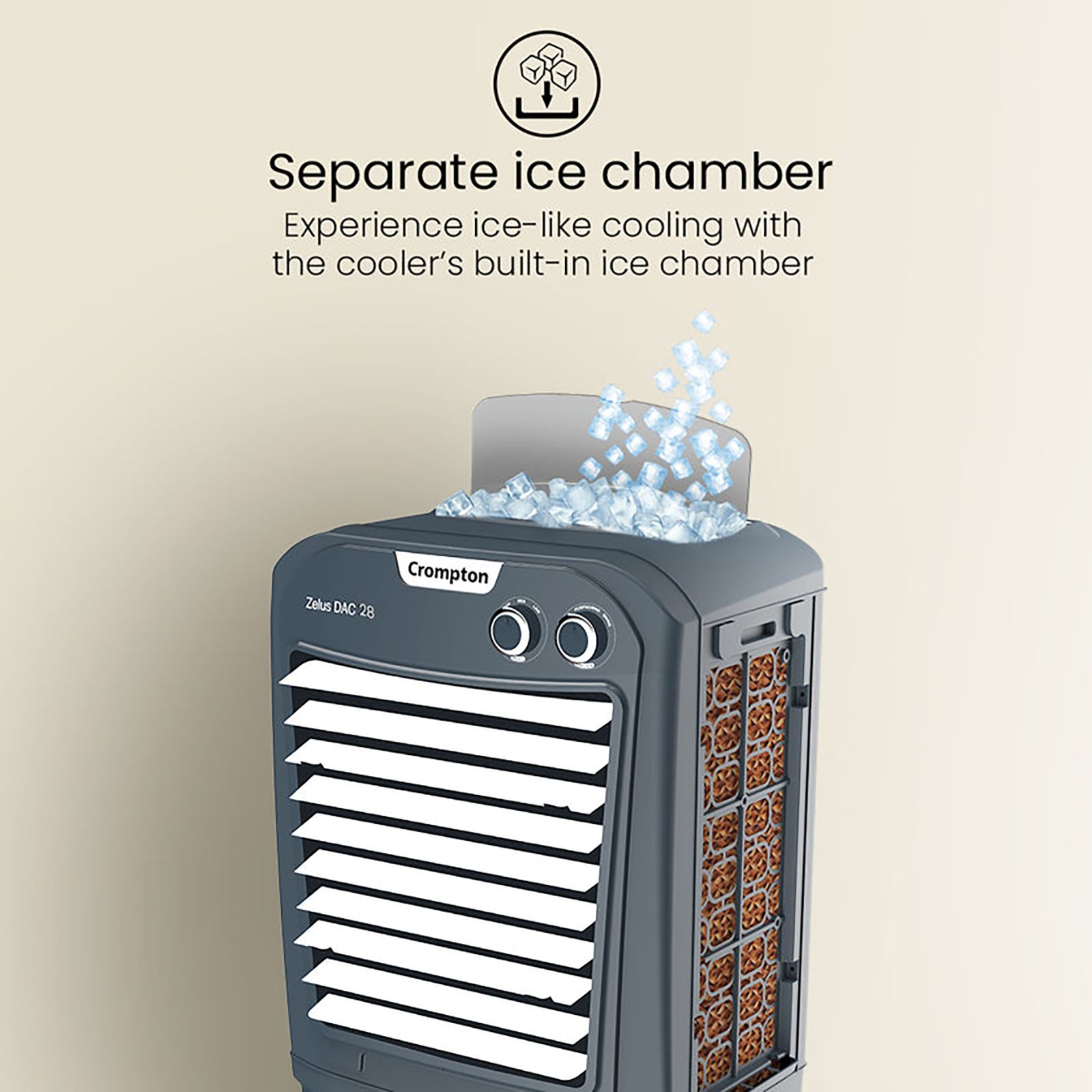 Buy Crompton Zelus DAC 43 Litres Mini Desert Air Cooler with